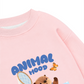 Áo Sweater Nỉ Hai Da Animal Beaver Catches Butterflies