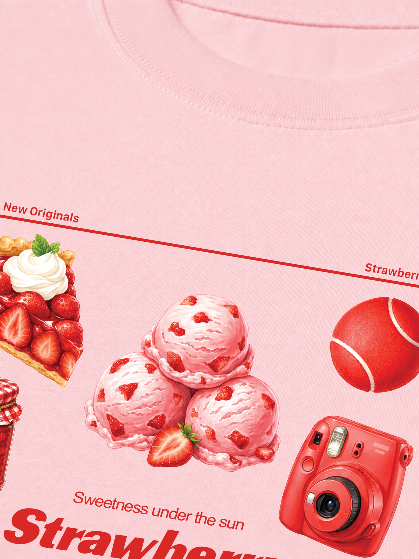Áo Thun Relaxed Fit Strawberry Pack