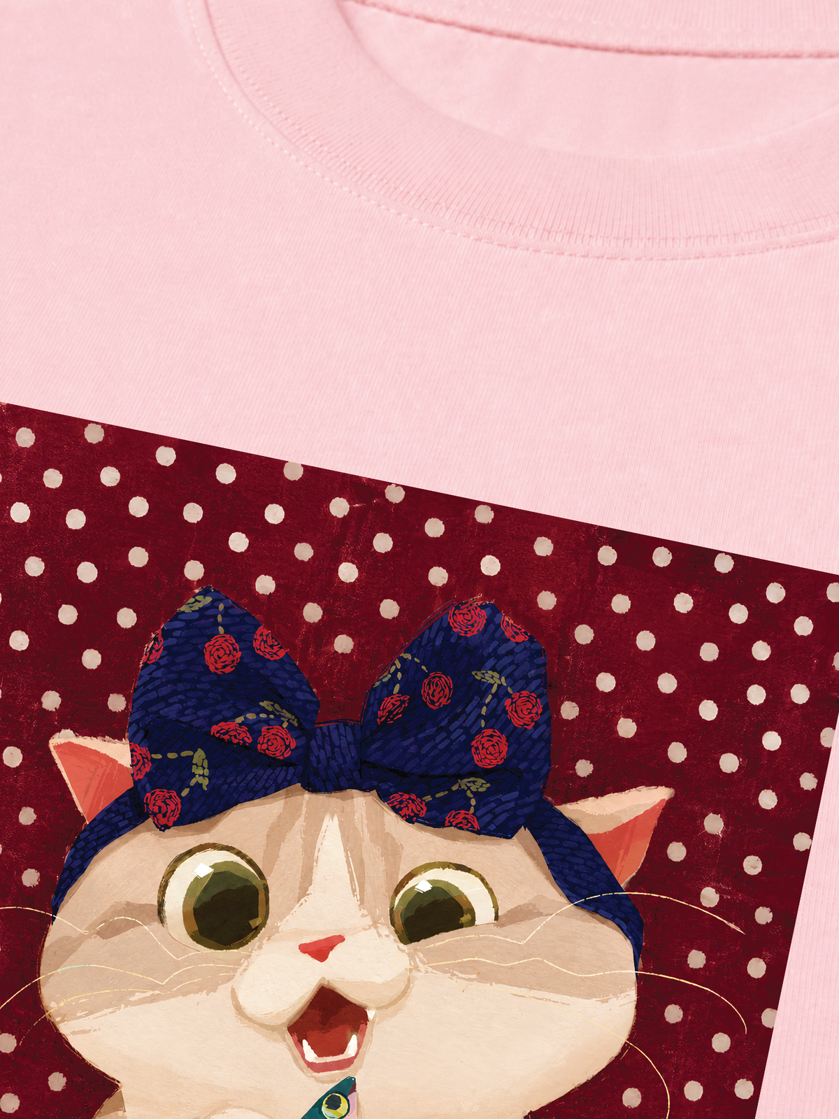 Áo Thun Relaxed Fit Red Fish Meow