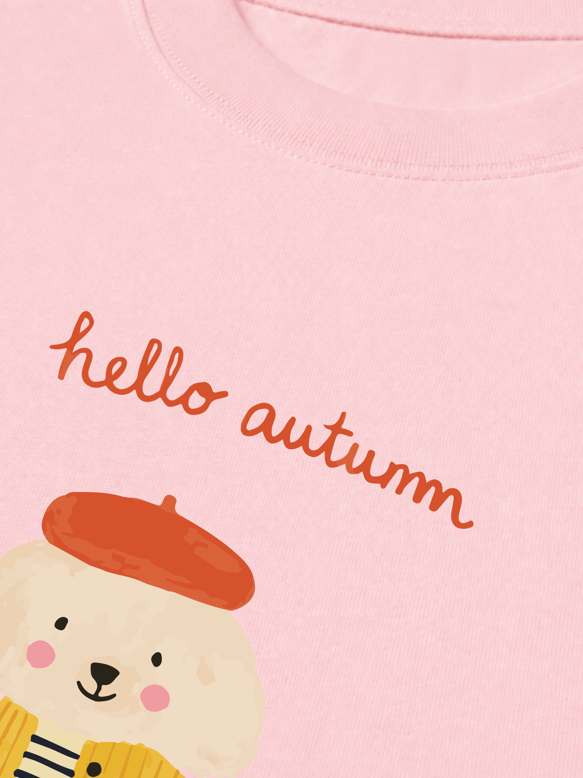Áo Thun Relaxed Fit Hello Autumn Puppy