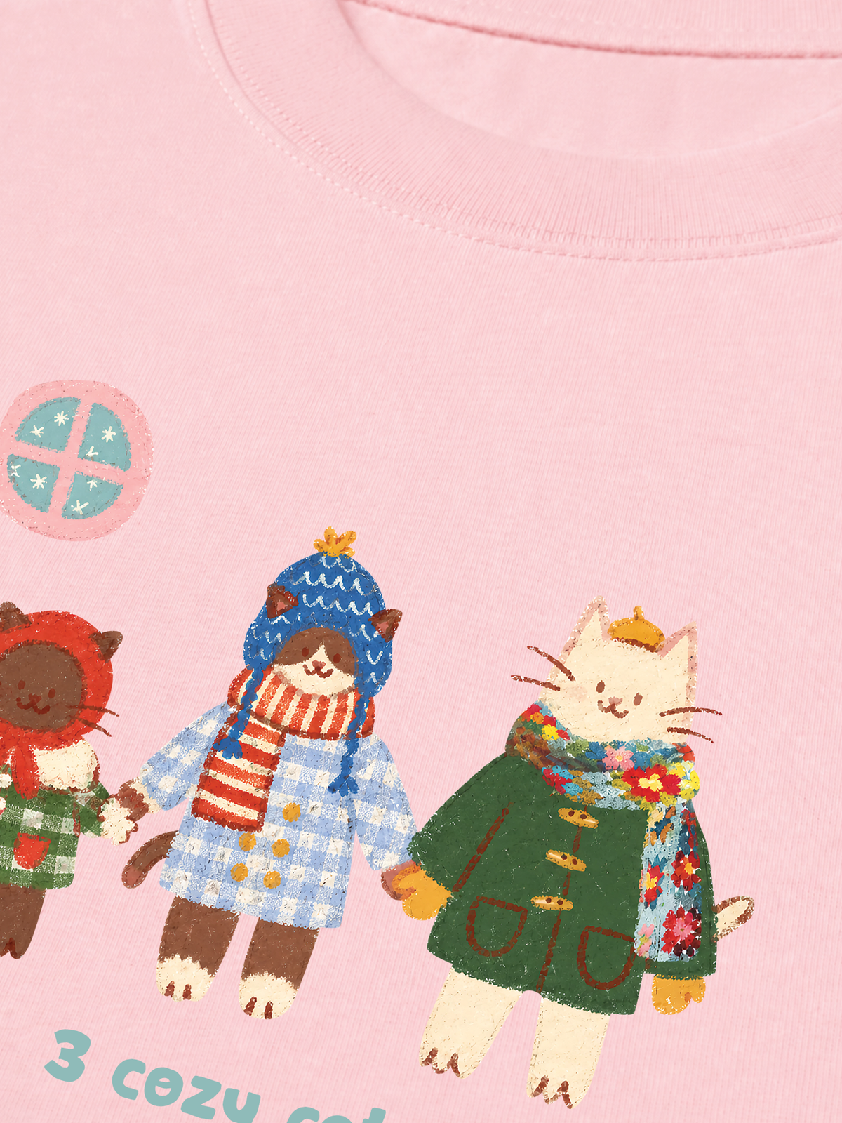 Áo Thun Relaxed Fit 3 Cozy Cats