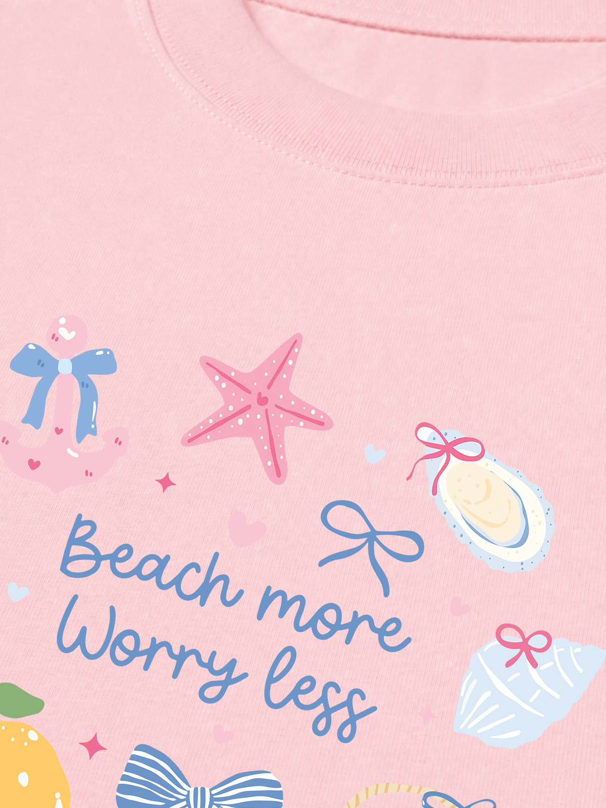 Áo Thun Relaxed Fit Beach More Worry Less
