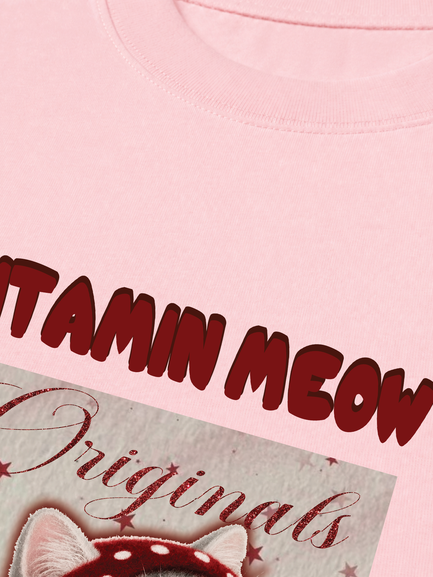 Áo Thun Relaxed Fit Red Vitamin Meow