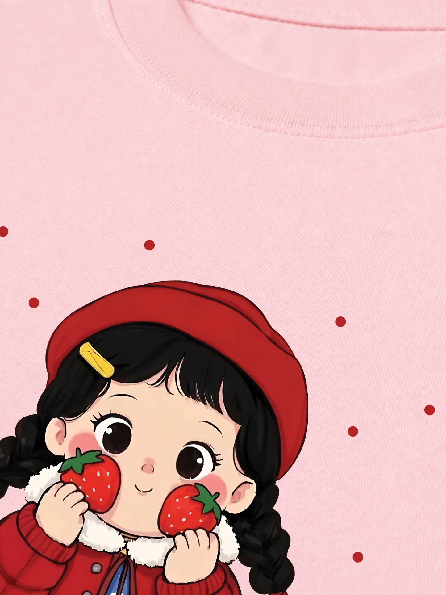 Áo Thun Relaxed Fit Dolly Girl Cute Strawberry Girl