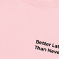 Áo Thun Relaxed Fit Better Late Than Never