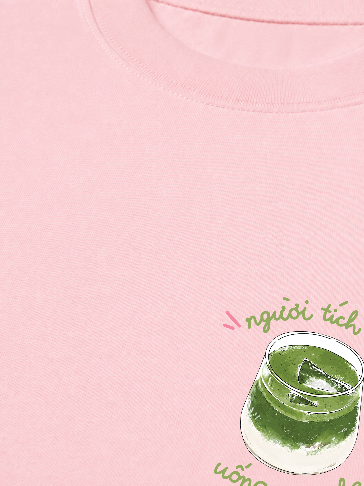Áo Thun Relaxed Fit Người Tích Cực Uống Matcha