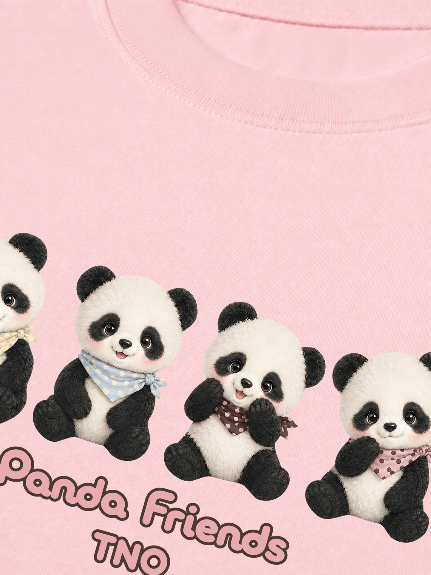 Áo Thun Relaxed Fit Panda Friends