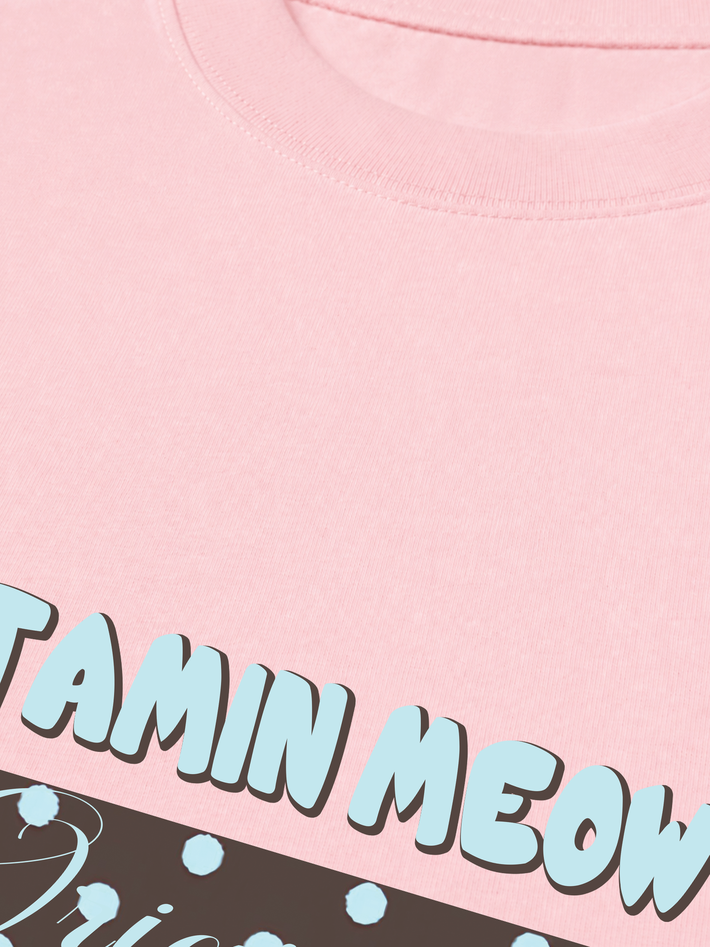 Áo Thun Relaxed Fit Vitamin Meow Blue Tiffany