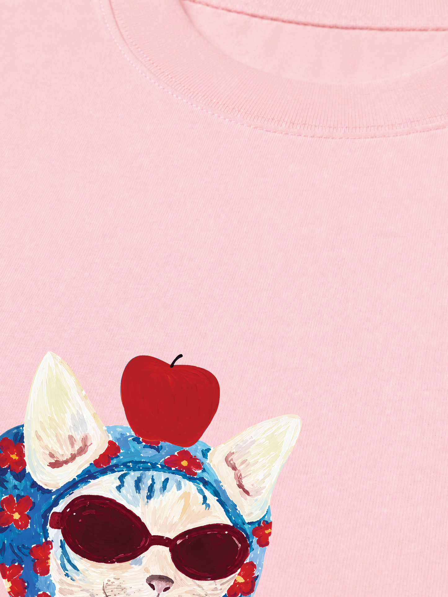 Áo Thun Relaxed Fit Kitten Day Meow With Apple
