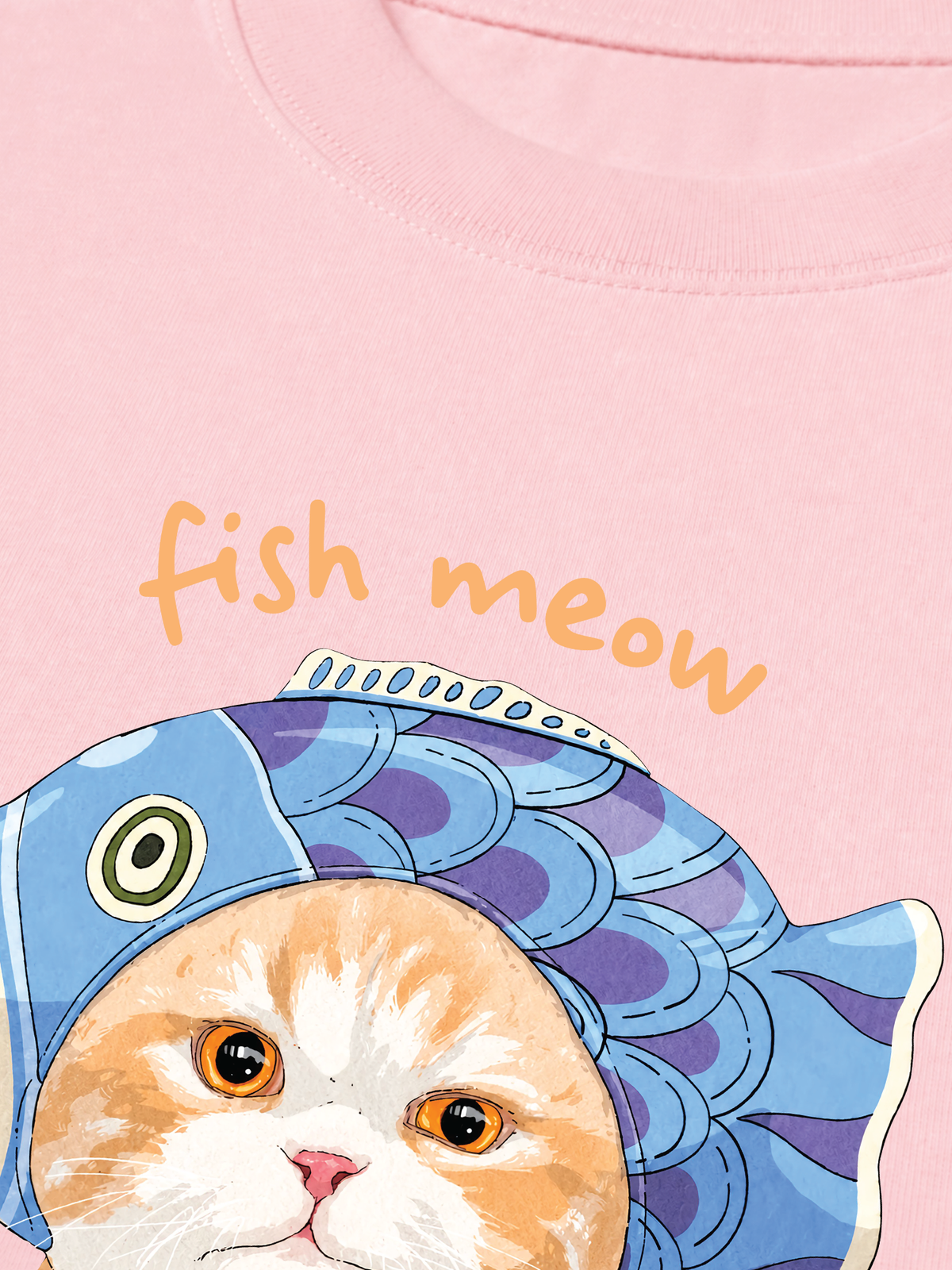 Áo Thun Relaxed Fit Fish Meow