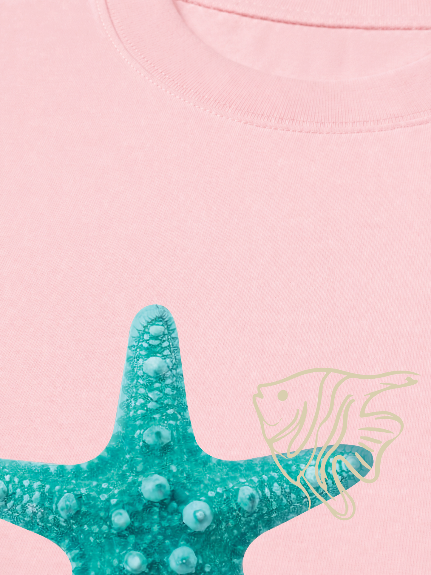 Áo Thun Relaxed Fit  Blue Tiffany Starfish