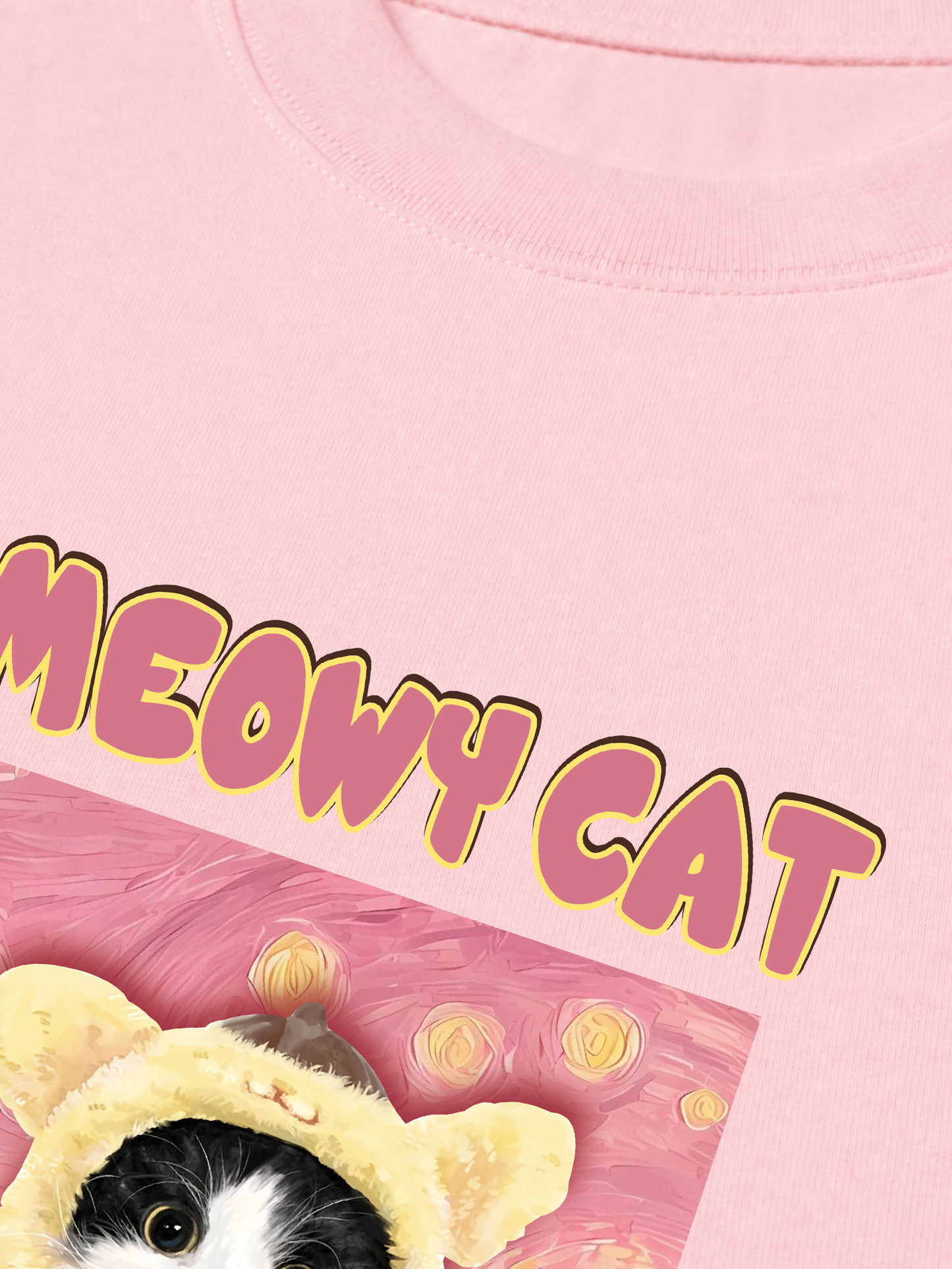 Áo Thun Relaxed Fit Meowy Cat Vicent