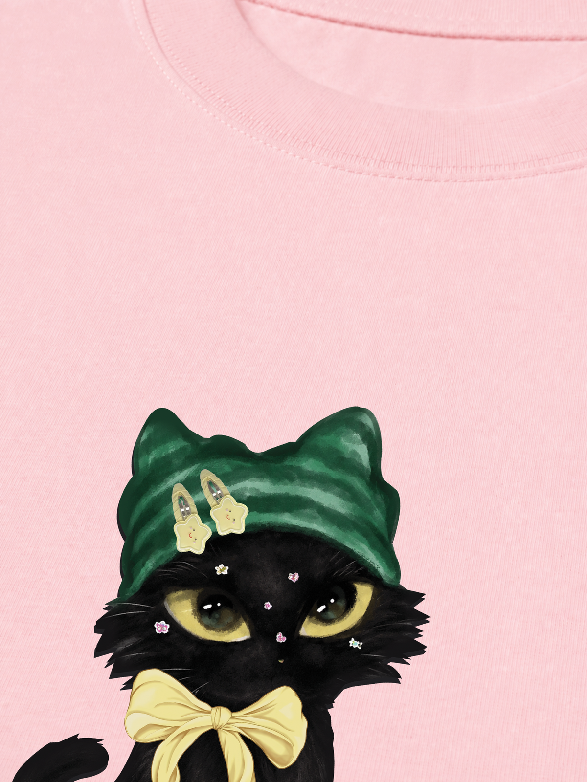 Áo Thun Relaxed Fit Black Cat Girl