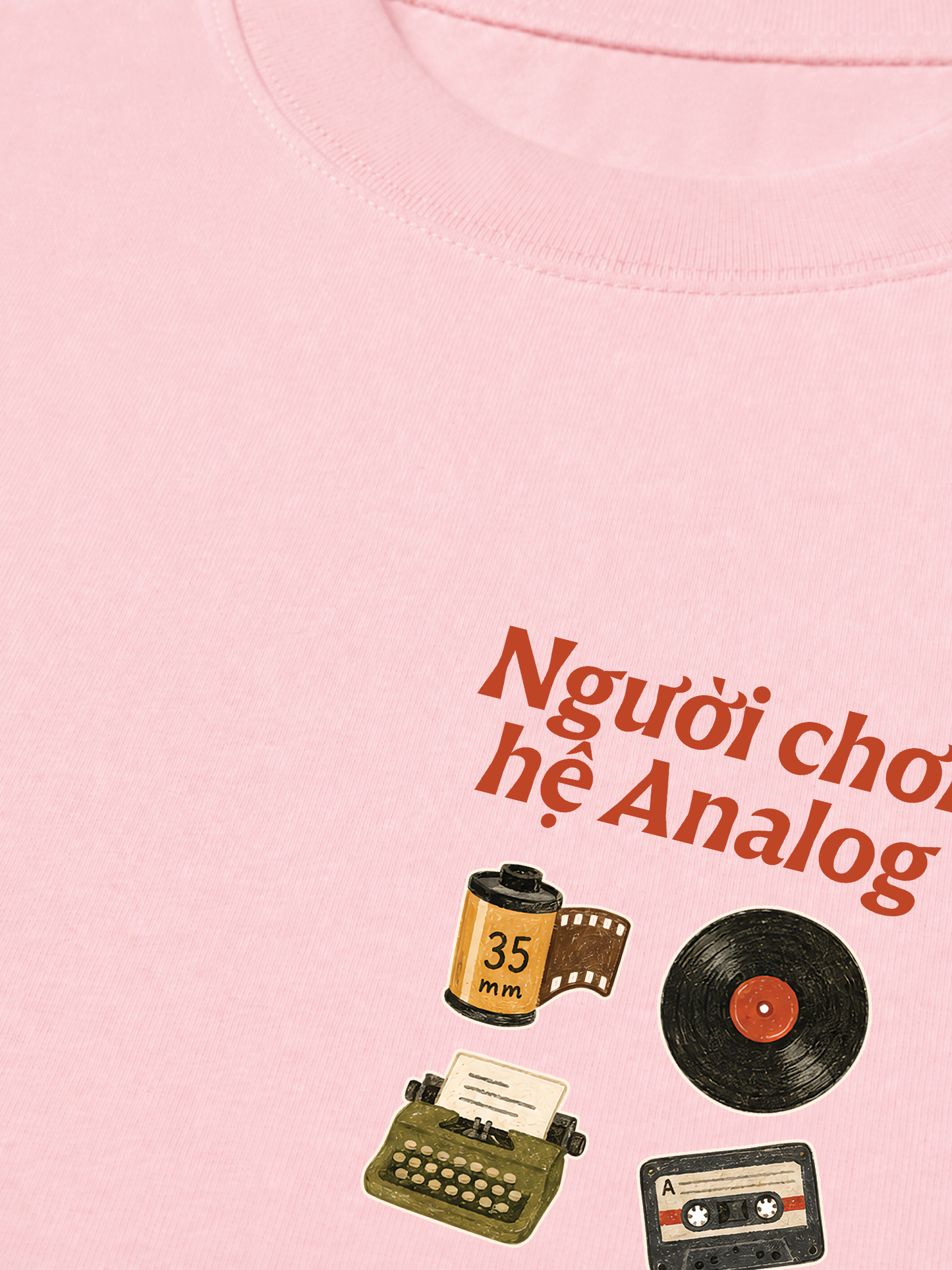 Áo Thun Relaxed Fit Người Chơi Hệ Analog