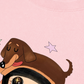 Áo Thun Relaxed Fit  Cute Girl With Dachshund