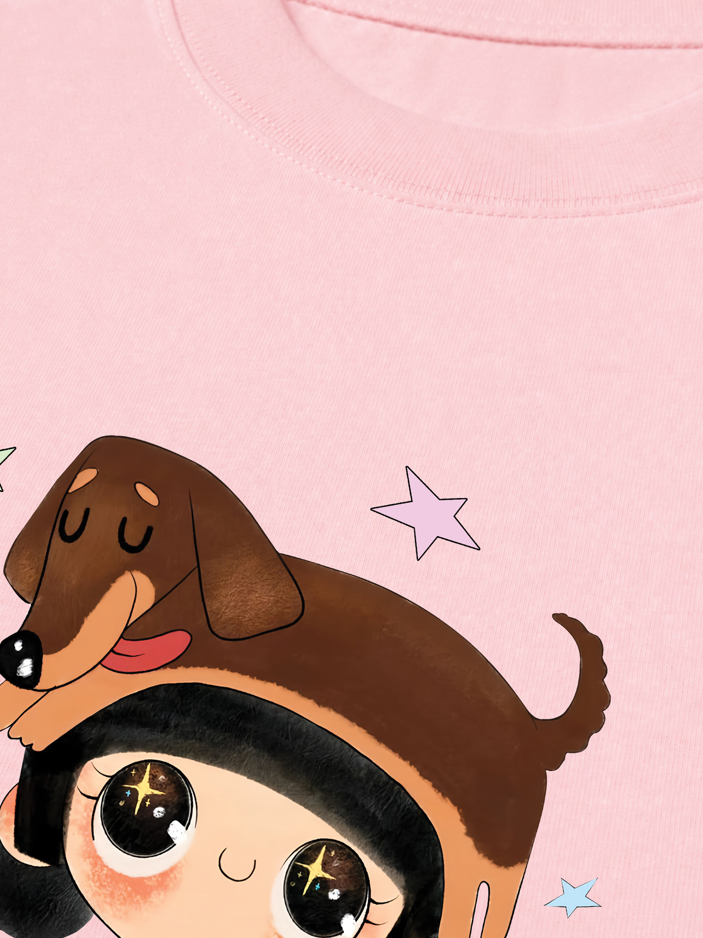 Áo Thun Relaxed Fit  Cute Girl With Dachshund