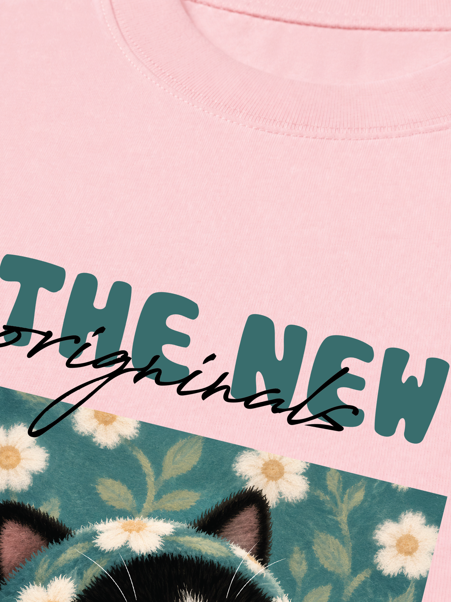 Áo Thun Relaxed Fit Daisy Mint Dream Meow