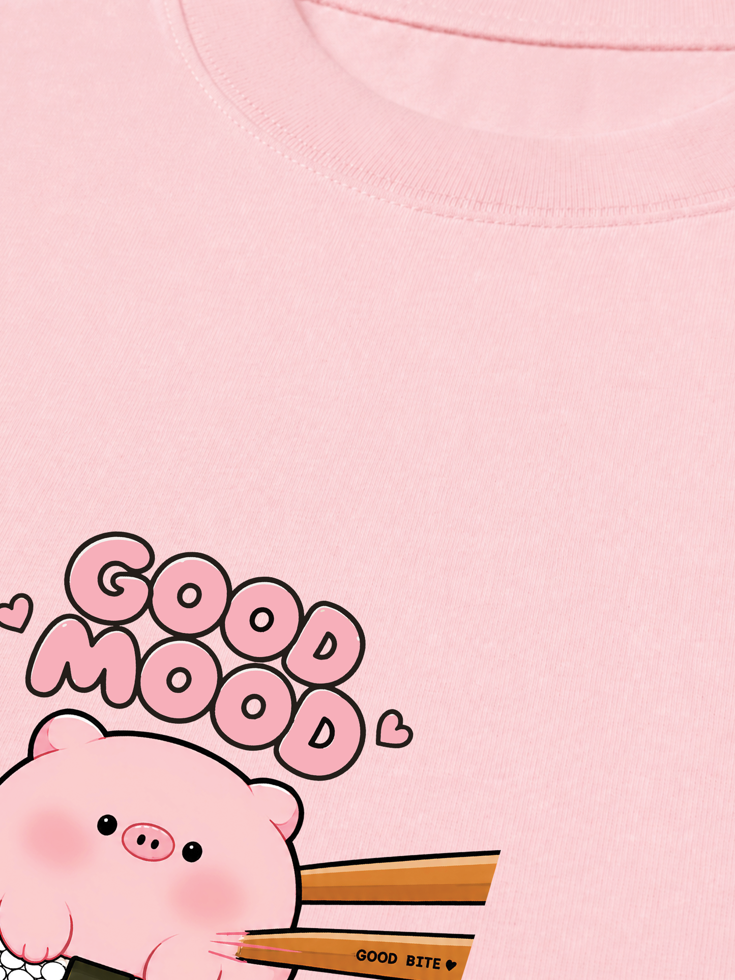 Áo Thun Relaxed Fit Good Mood Sushi Pig