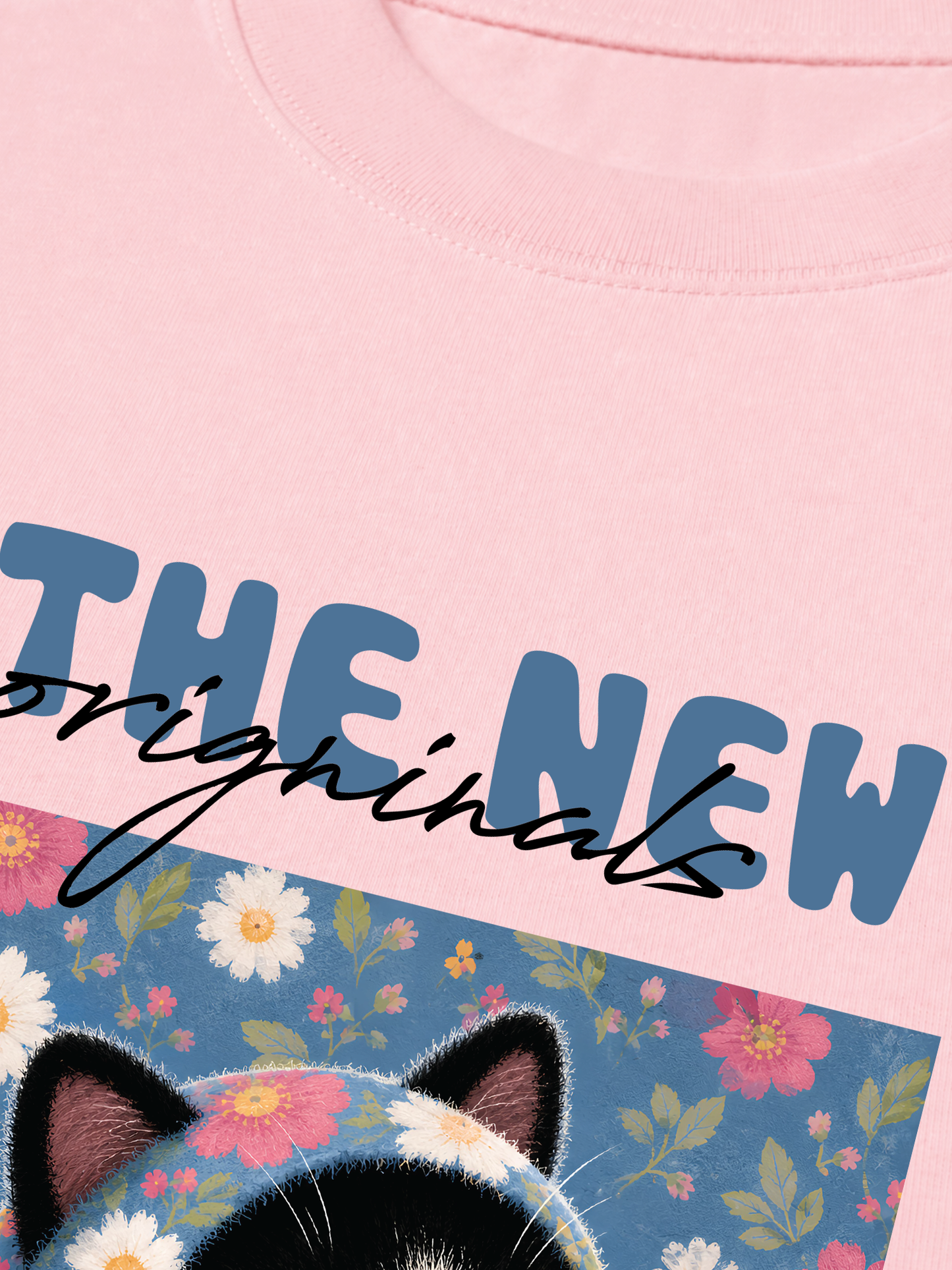 Áo Thun Relaxed Fit Pink Bubble Meow