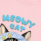 Áo Thun Relaxed Fit Blue Plaid Meowy Cat