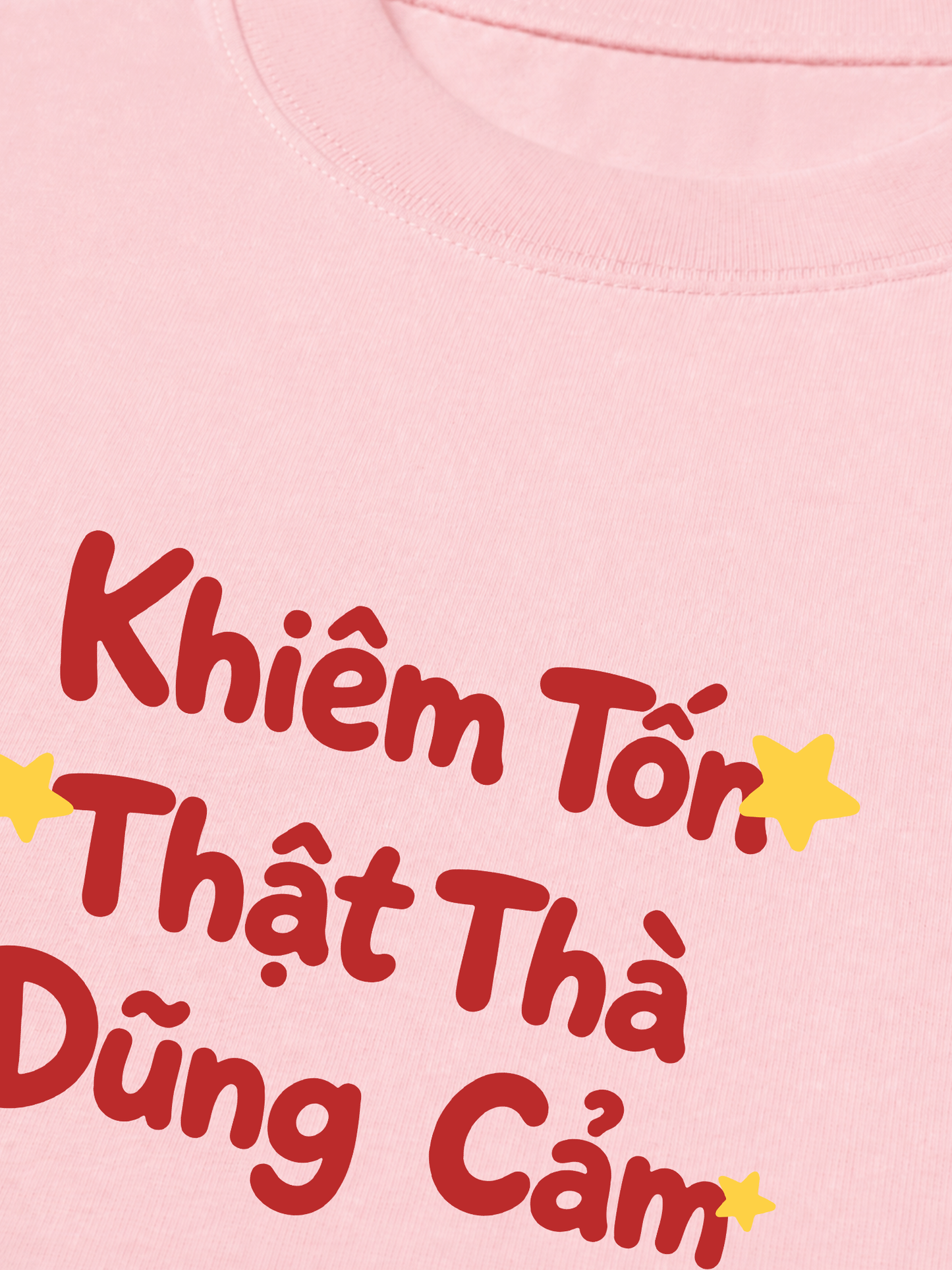 Áo Thun Relaxed Fit Khiêm Tốn, Thật Thà, Dũng Cảm