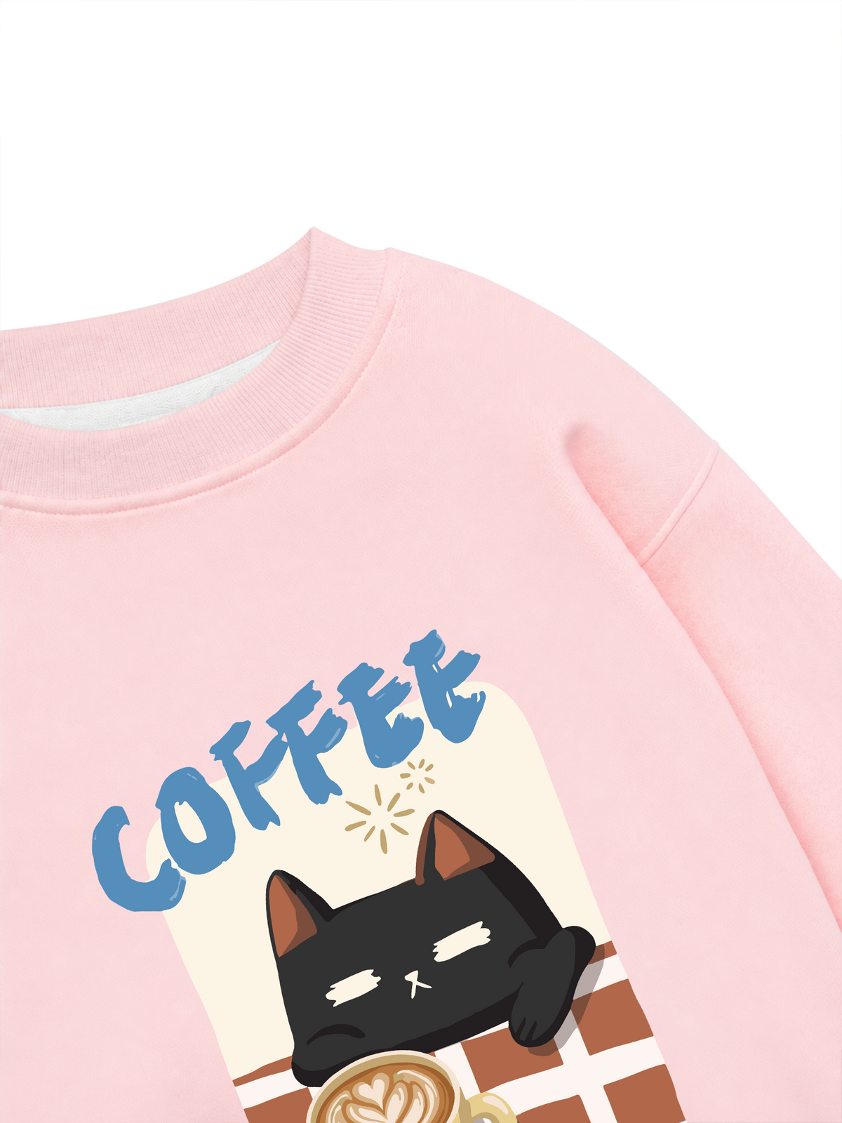 Áo Sweater Nỉ Hai Da Coffee Club Black Cat