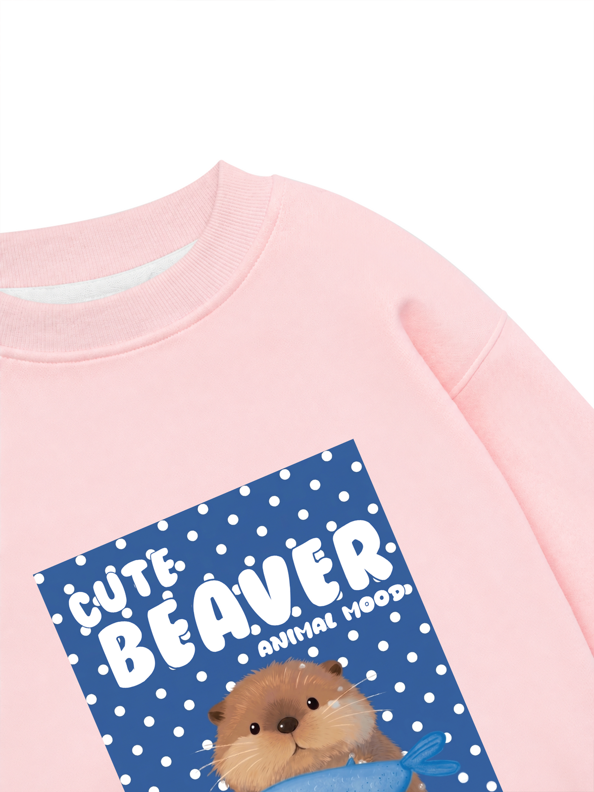 Áo Sweater Nỉ Hai Da Animal Cute Beaver