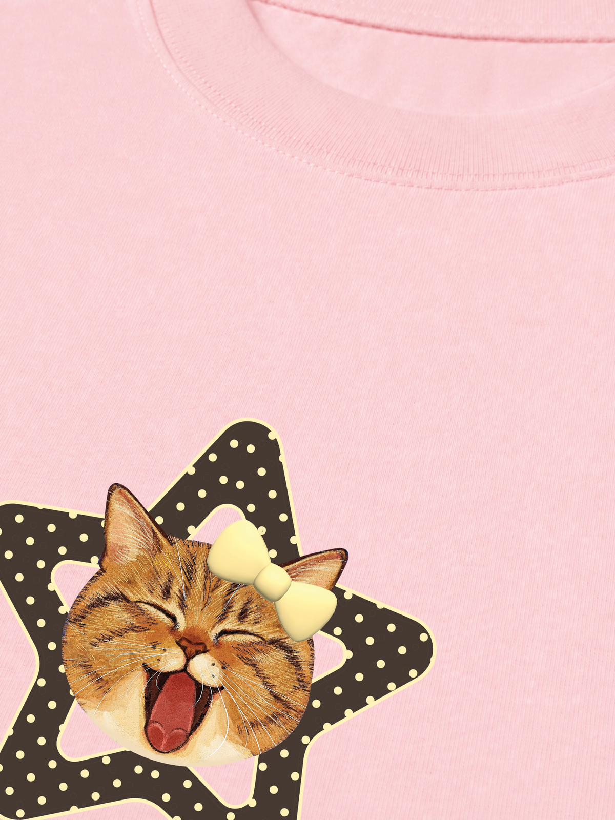 Áo Thun Relaxed Fit Cutie Girrl Star Meow