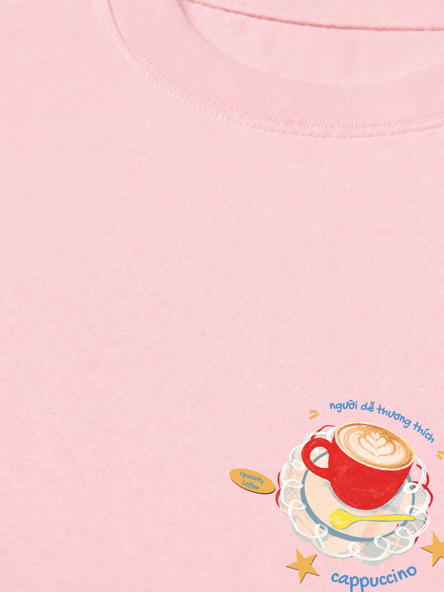 Áo Thun Relaxed Fit Người Dễ Thương Thích Cappuchino