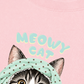 Áo Thun Relaxed Fit Meowy Cat Blue Tiffany Dots