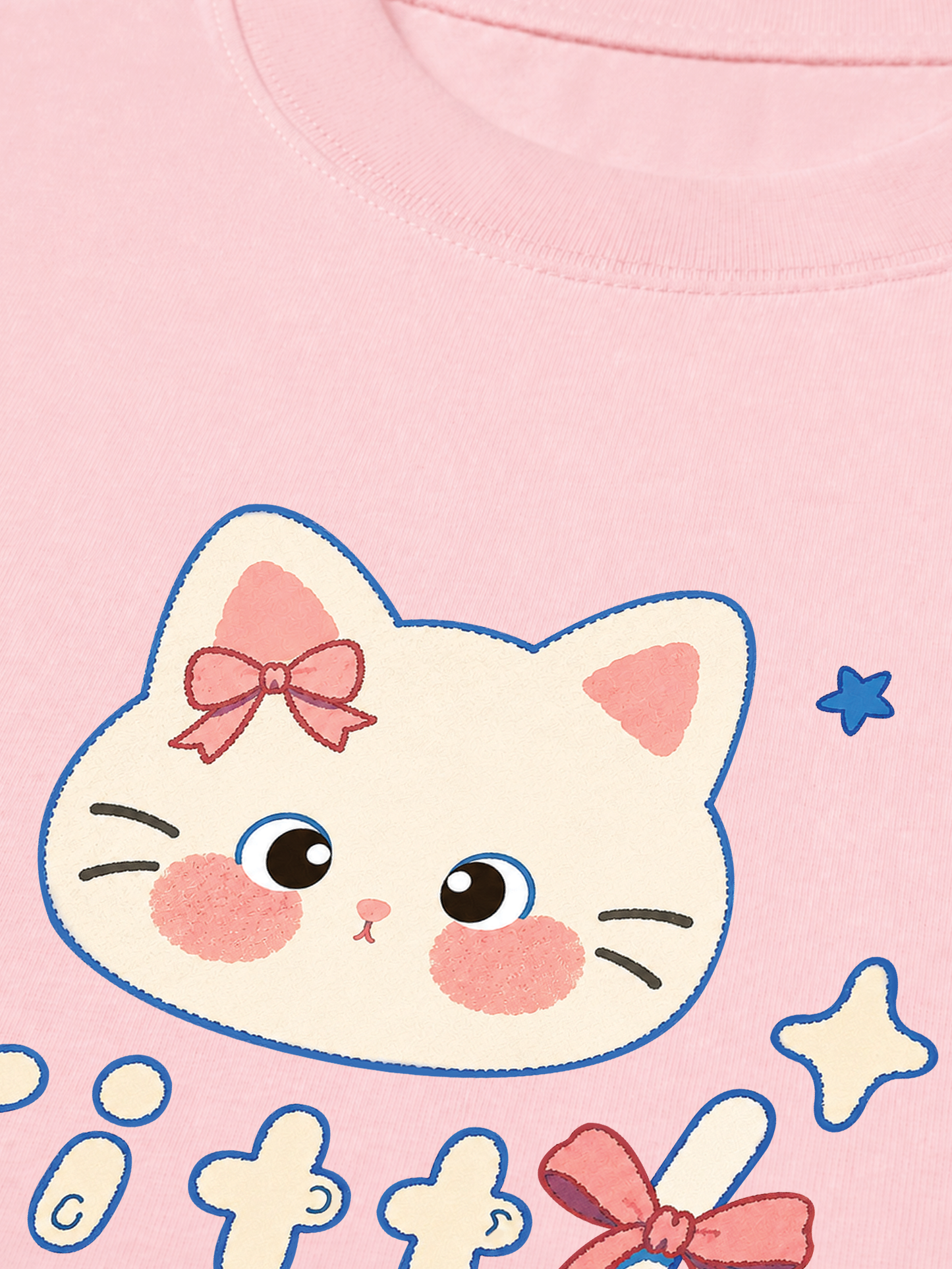 Áo Thun Relaxed Fit Blue Kitty