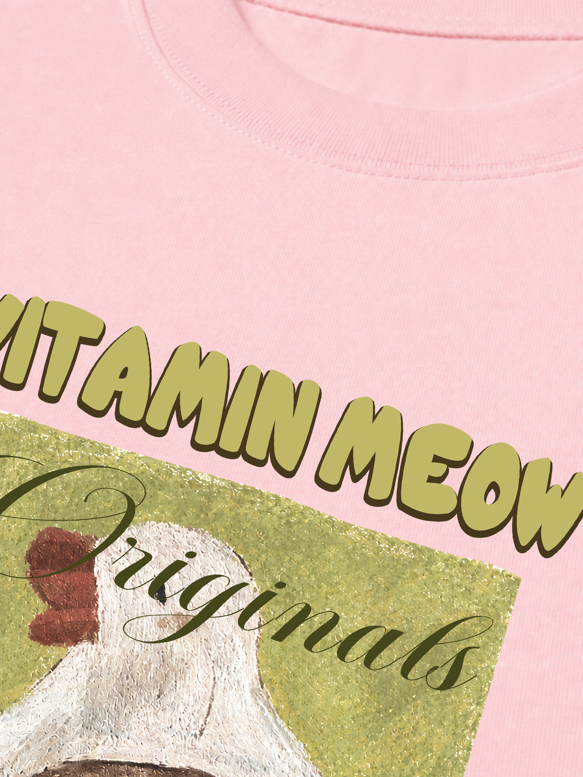 Áo Thun Relaxed Fit  Vitamin Meow With Duck