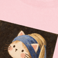 Áo Thun Relaxed Fit Cat with a Pearl Earring