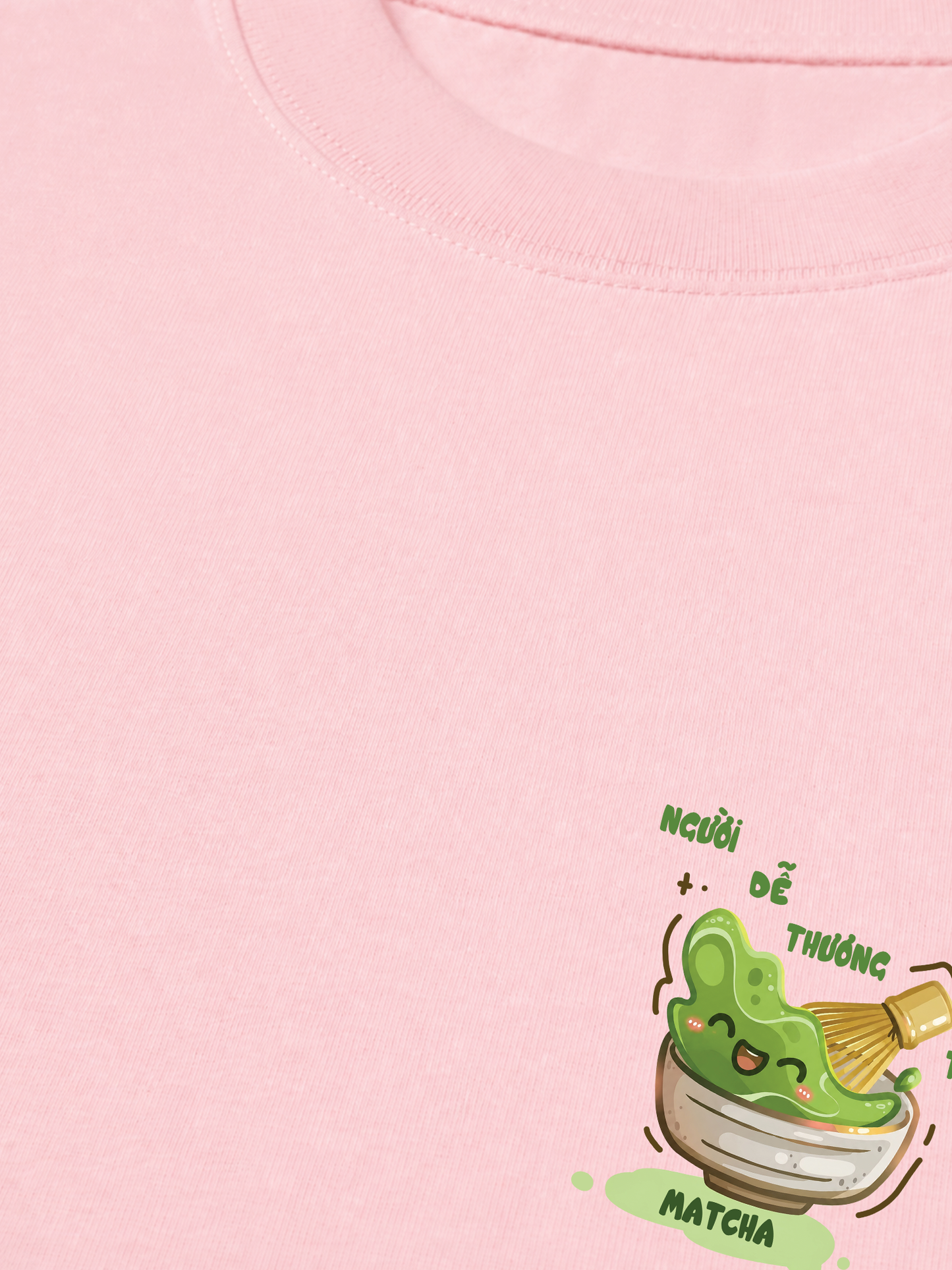 Áo Thun Relaxed Fit Người Dễ Thương Thích Matcha