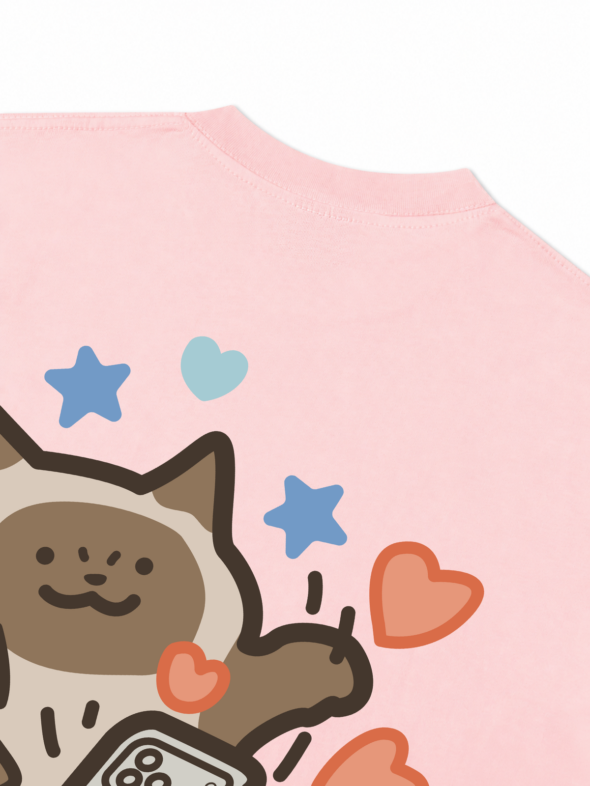 Áo Thun Relaxed Fit Happy Luv Cat Couple