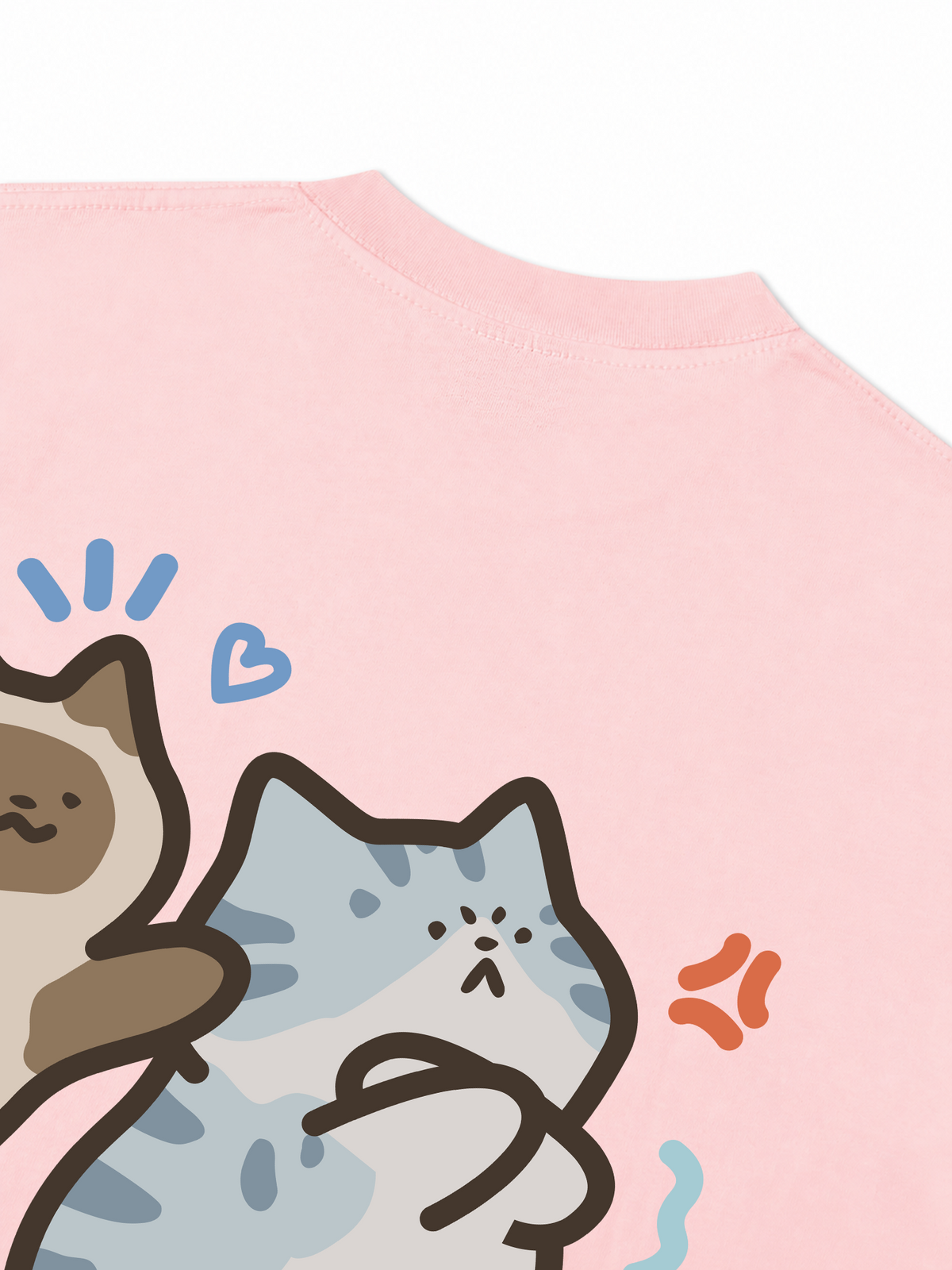 Áo Thun Relaxed Fit Angry Luv Cat Couple