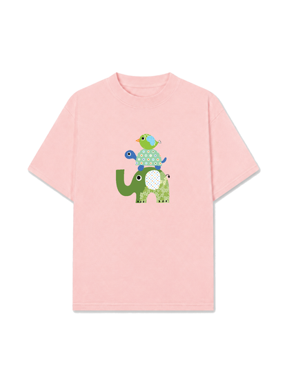 Áo Thun Relaxed Fit Elephant Stack