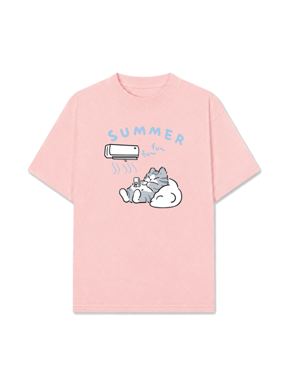 Áo Thun Relaxed Fit Animal Moods Lazy Cat