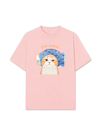Áo Thun Relaxed Fit Fish Meow