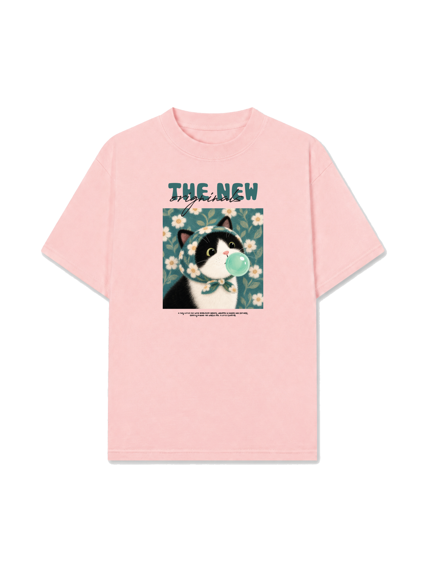Áo Thun Relaxed Fit Daisy Mint Dream Meow