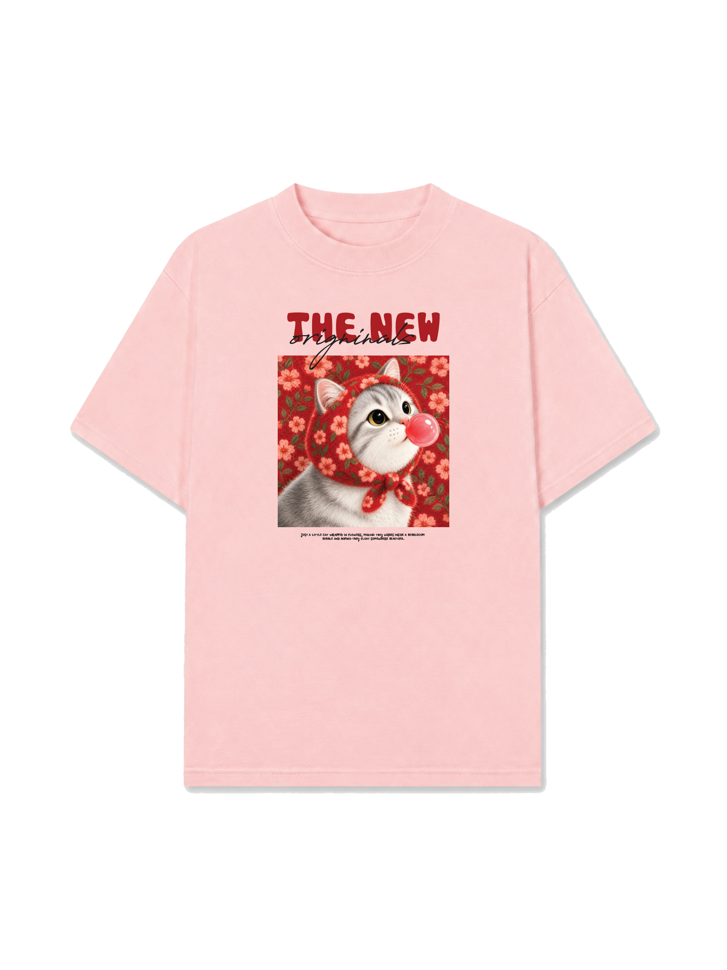 Áo Thun Relaxed Fit Red Daisy Daydream Meow