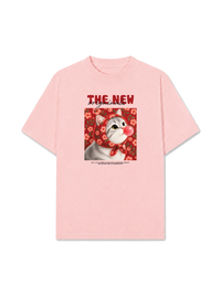 Áo Thun Relaxed Fit Red Daisy Daydream Meow