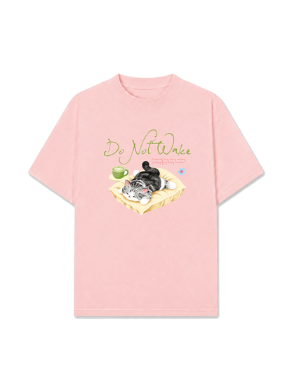 Áo Thun Relaxed Fit Do Not Wake Meow