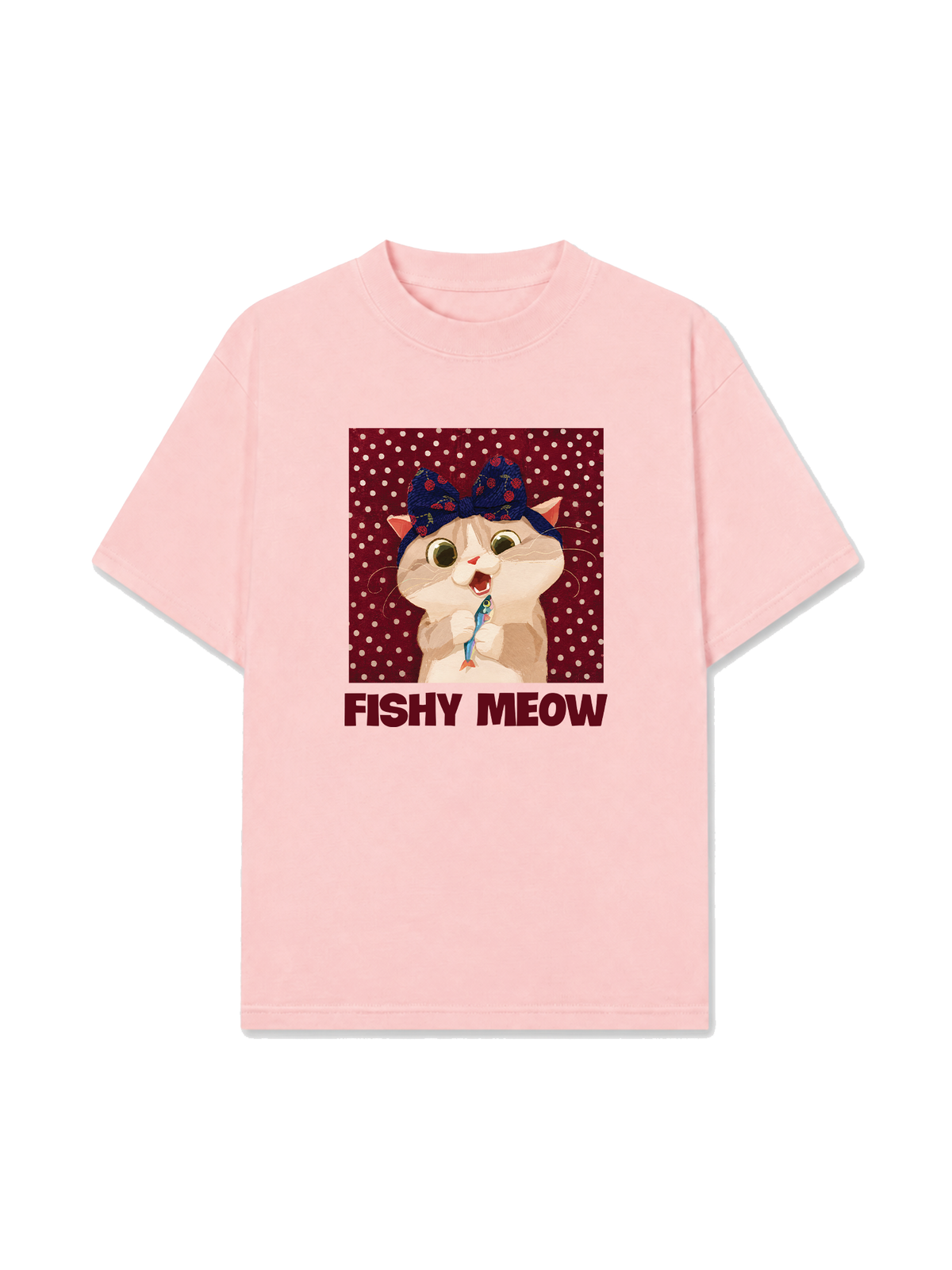 Áo Thun Relaxed Fit Red Fish Meow