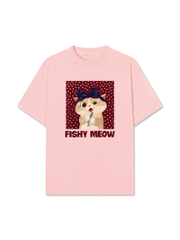 Áo Thun Relaxed Fit Red Fish Meow