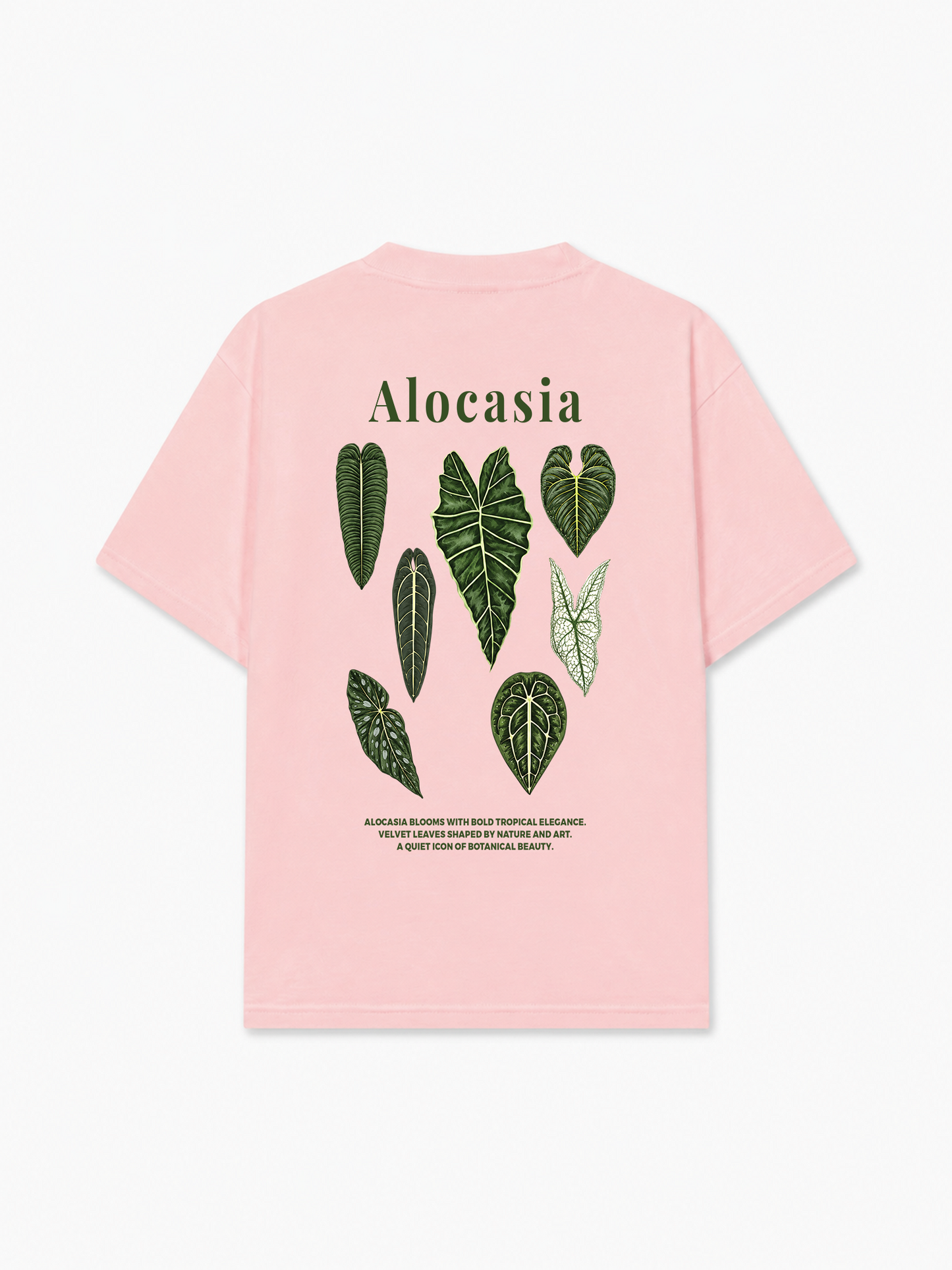 Áo Thun Relaxed Fit Tropical Alocasia Quote
