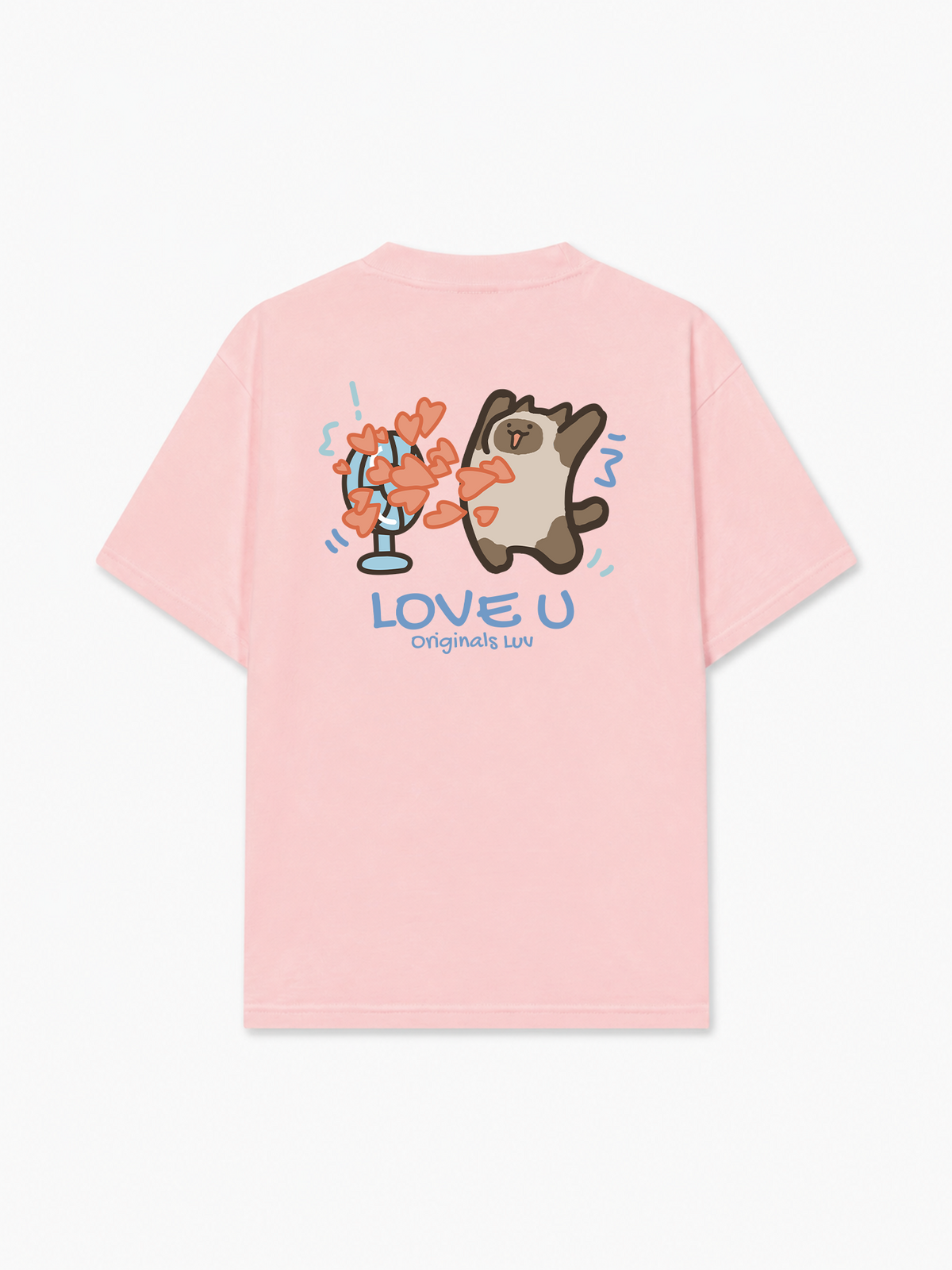 Áo Thun Relaxed Fit Love You Cat Couple