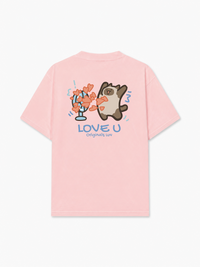 Áo Thun Relaxed Fit Love You Cat Couple