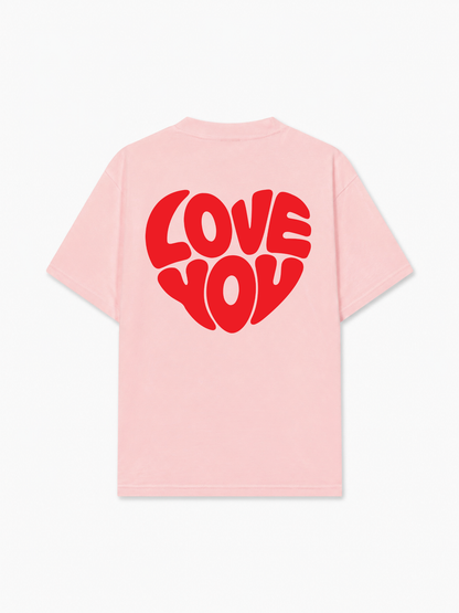 Áo Thun Relaxed Fit Love You Typography