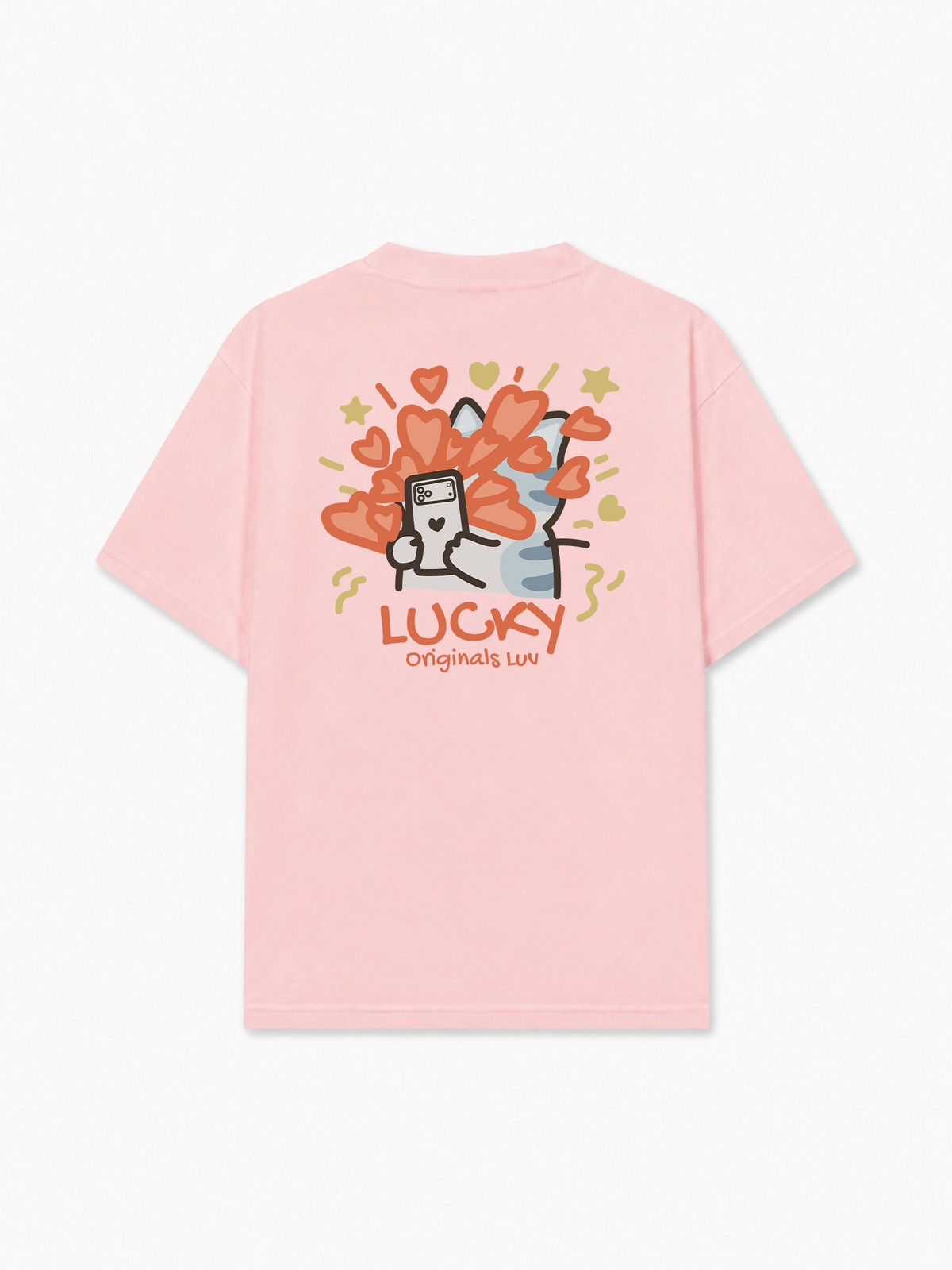 Áo Thun Relaxed Fit Lucky Luv Cat Couple